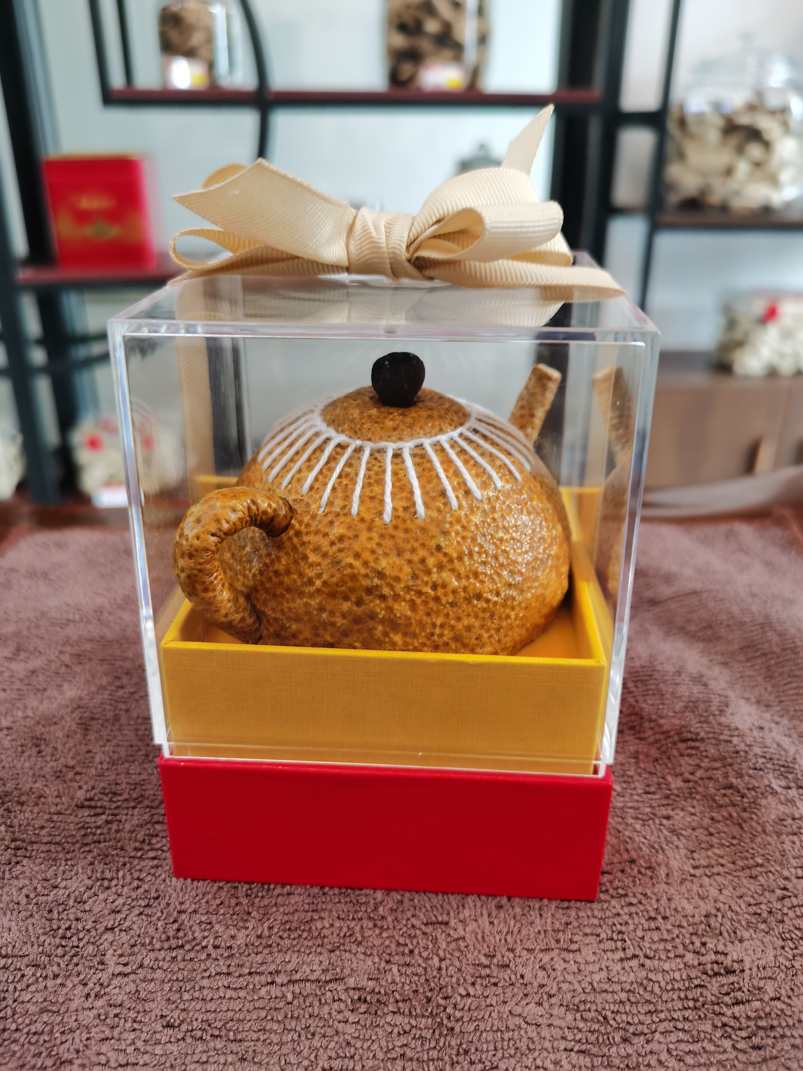 新会天马大红柑茶壶